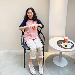 QUẦN BAGGY KAKI SUÔNG BASIC ĐEN/BE UNISEX