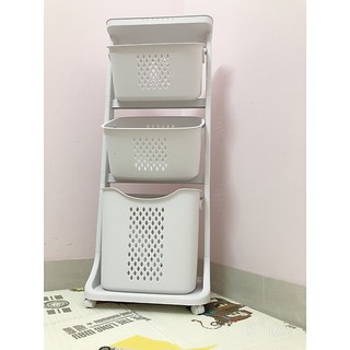 Kệ Plastic đựng đồ 3 tầng di động đa năng