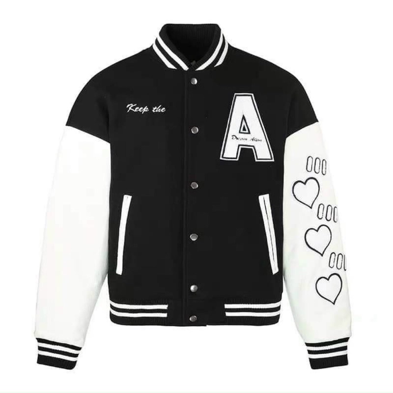 Áo Khoác Bomber Unisex🎀 Áo bomber chữ A Chất Siêu Đẹp Ullzang bo viền | BigBuy360 - bigbuy360.vn