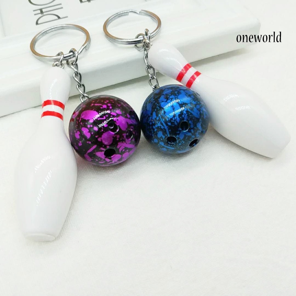 Móc Khóa Hình Quả Bóng Bowling Thời Trang Giá Đỡ