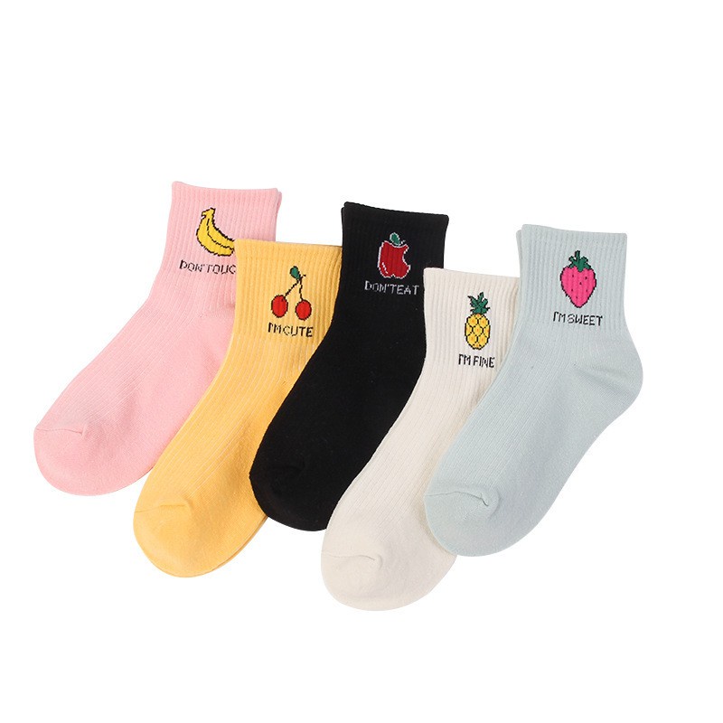 Vớ Thể Thao Mỏng In Hình Trái Cây Phong Cách Hàn Quốc Thời Trang Xuân Hè Cho Nữ | BigBuy360 - bigbuy360.vn