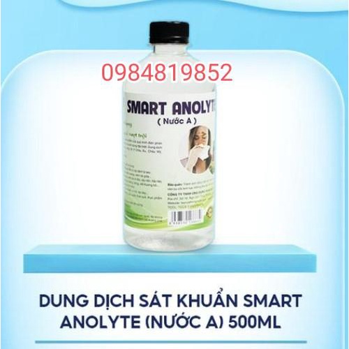Combo 5 Dung dịch sát khuẩn Smart Anolyte  khử khuẩn tay, bề mặt an toàn từ thiên nhiên không kích ứng 500ml