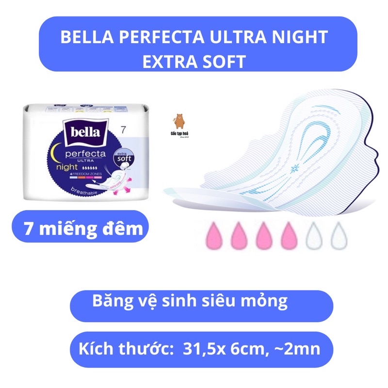 Băng vệ sinh BELLA có cánh, siêu mỏng, thấm hút nhanh, mềm mại nhập khẩu Pháp