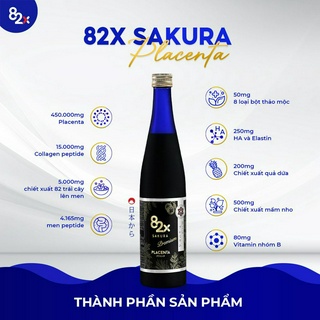 Collagen nước 82X- Placenta Sakura Premium cao cấp 500ml chai.