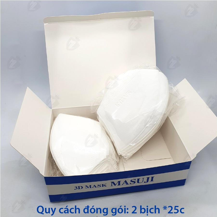 Khẩu Trang 3D Mask Masuji Công Nghệ Dập Nhật Bản ( Hộp 50 Cái ) | BigBuy360 - bigbuy360.vn