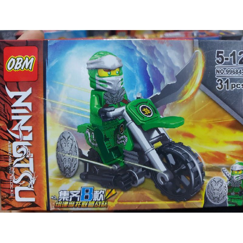 lego obm 99684 ninjago new season lái mô tô moto bay flycam master sự phụ cơn lốc xoáy ánh dương đồ chơi thông minh