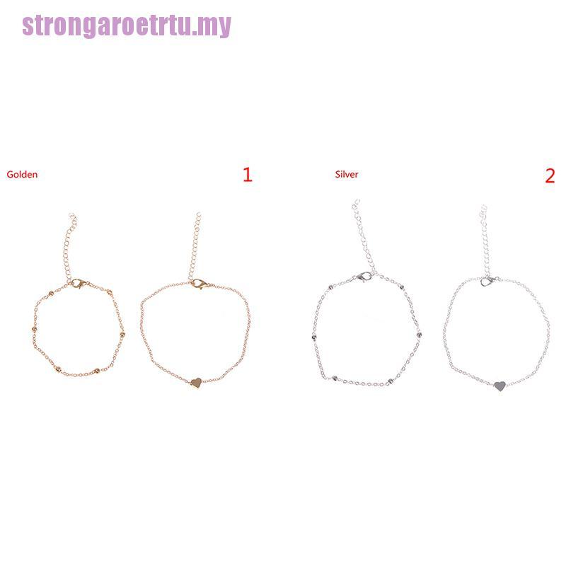 Lắc Chân Hai Lớp Hình Trái Tim Thời Trang Cho Nữ