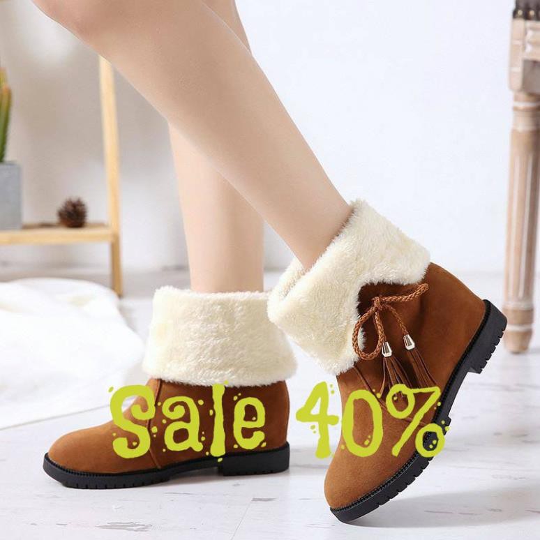 BỐT DA LỘN LÓT LÔNG  SIÊU HOT - ĐỘN 3CM