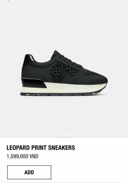 Rẻ vô địch-Giày Zara chuẩn xịn vnxk Sneaker Leopard