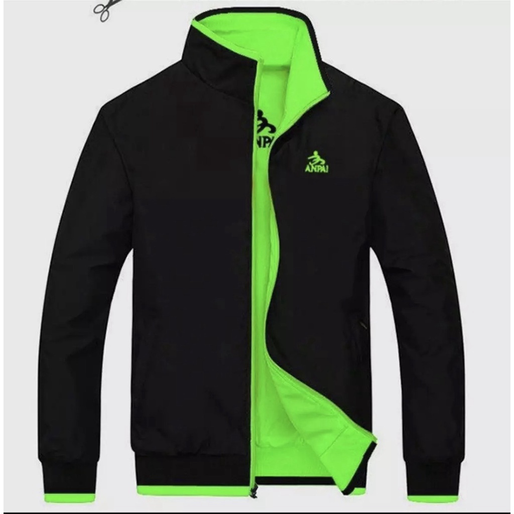 Áo khoác dù nam mặc được 2 mặt thêu Logo ANPAI thời trang cao cấp