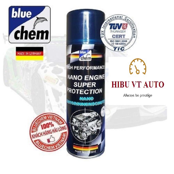 Chai Nano bảo vệ động cơ Bluechem Nano Engine Super Protection 250ml. Giúp chống ma sát tạo 1 màng bảo vệ h