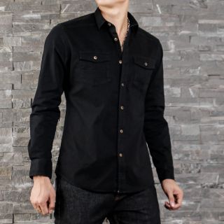 5 MÀU ÁO DENIM"CỔ BẺ"HÀNG VN-XK