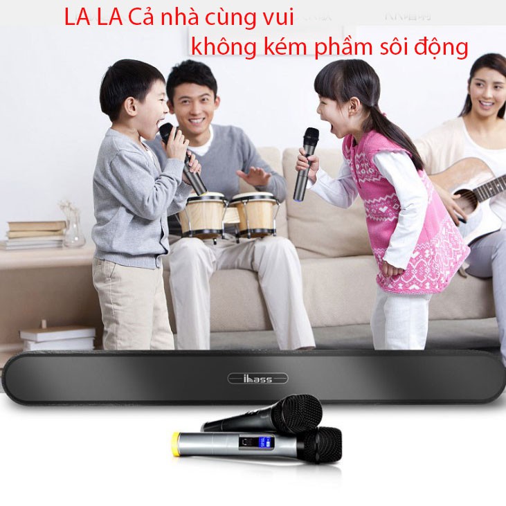 Bộ loa hát karaoke gồm 2 micro UHF dùng cho tivi smart và điện thoại A22 DM2KM