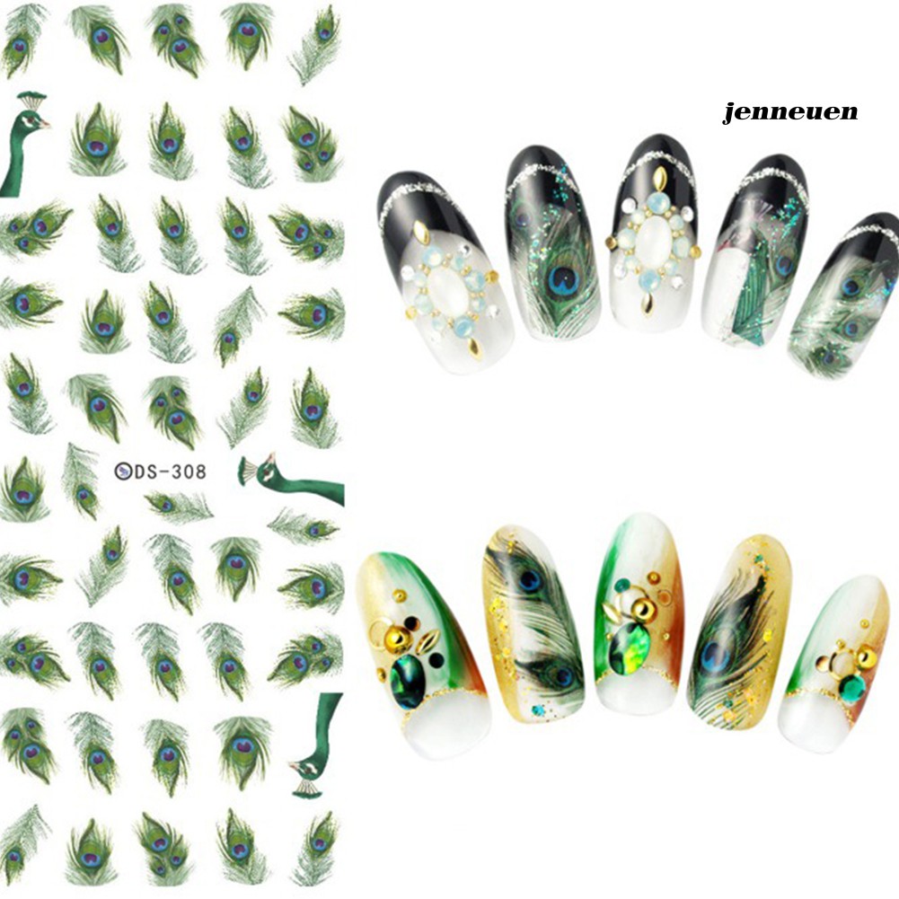 [Hàng mới về] Hình Dán Trang Trí Móng Tay Họa Tiết Hoa Xinh Xắn