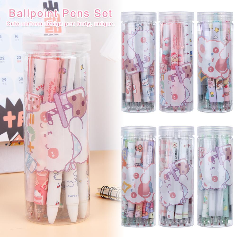 Set 12 Bút Bi Họa Tiết Hoạt Hình Dễ Thương