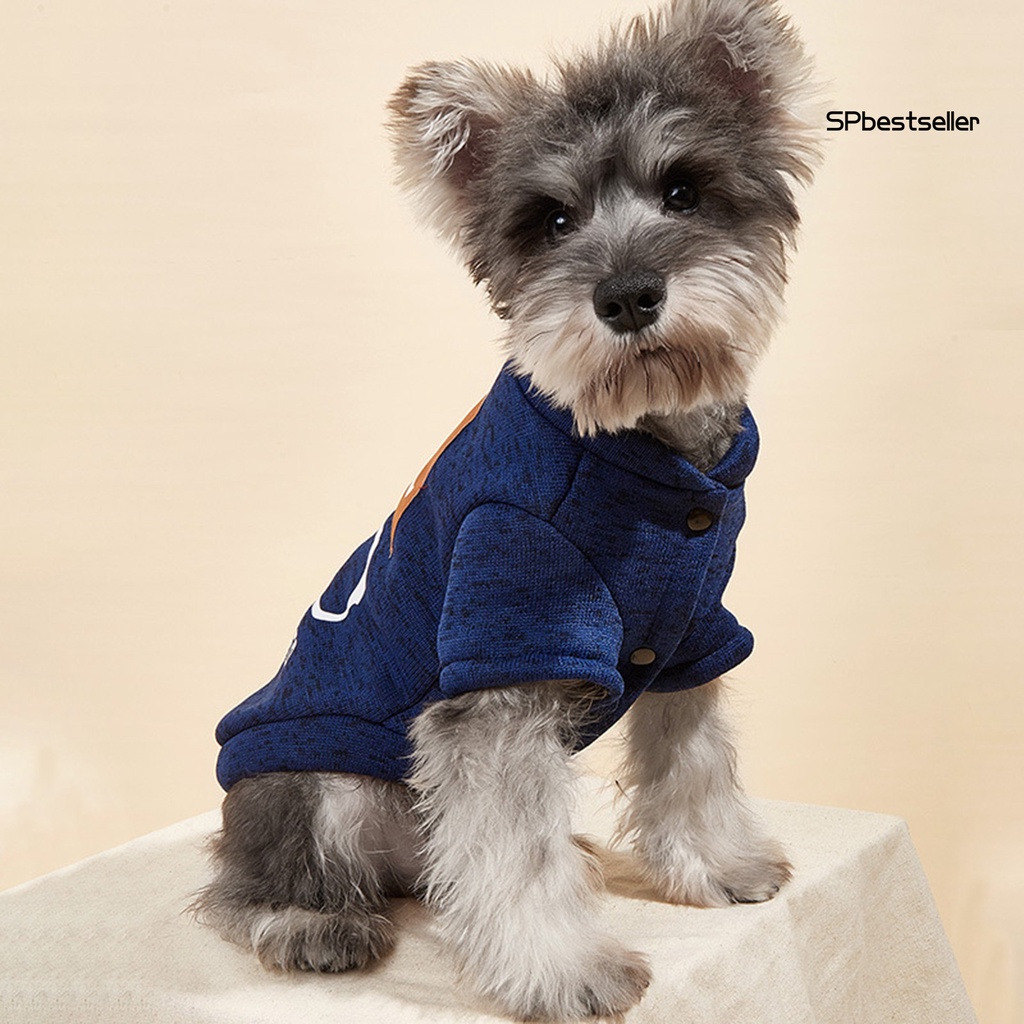 Áo khoác cardigan in chữ giữ ấm thoáng khí thời trang cho thú cưng