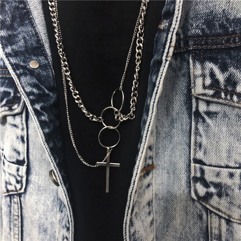 Vòng Cổ Mặt Chữ Thập Phong Cách Hip Hop Thời Trang Cho Nam Và Nữ