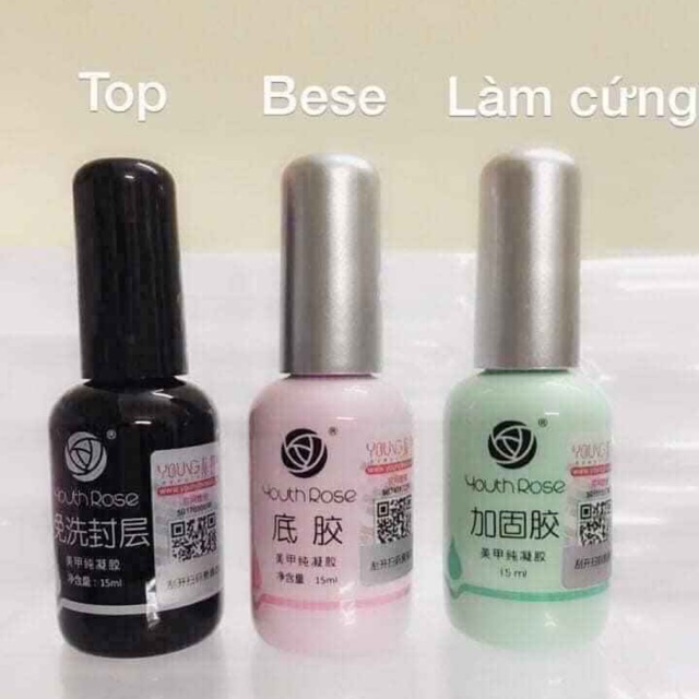 Liên kết, Bóng Top, Cứng móng, Bóng Top lì Hoa hồng - LanChiNail