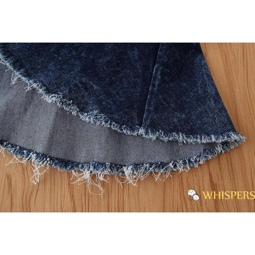 Quần Jeans Dài Ống Loe Thời Trang Cho Bé Gái 2-7 Tuổi