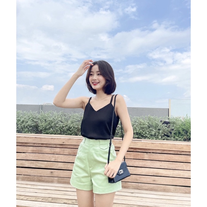 Quần đùi lưng cao Xanh Elly clothing