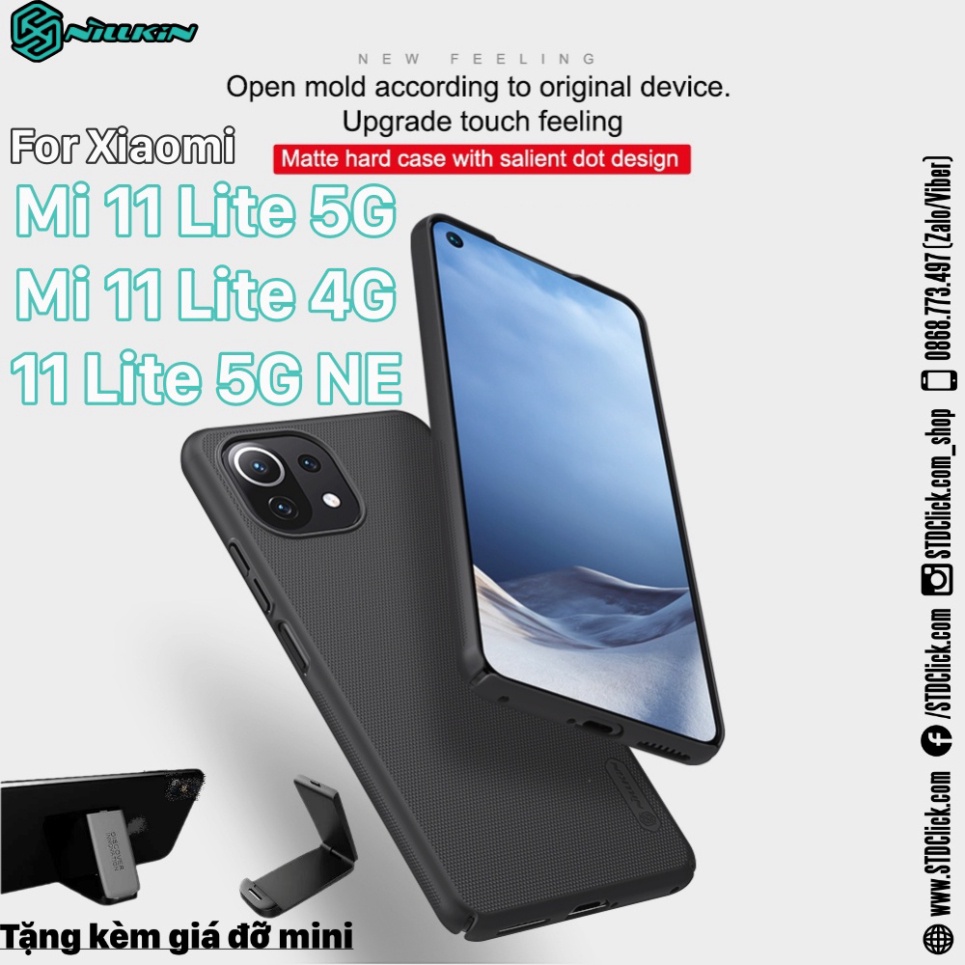 ỐP LƯNG XIAOMI MI 11 LITE 5G - MI 11 LITE 4G - 11 LITE 5G NE NILLKIN NHỰA CỨNG SẦN CHÍNH HÃNG - HÀNG CHUẨN