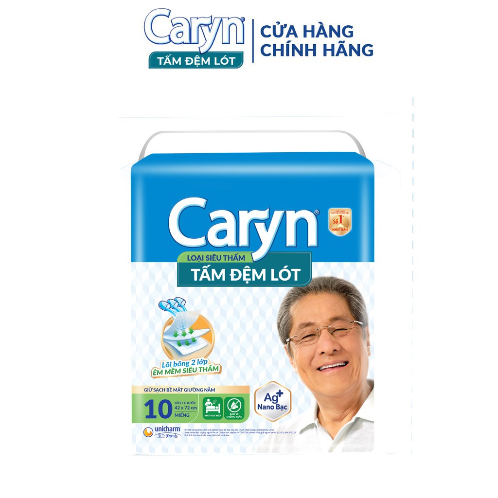  Tấm đệm lót Caryn loại Siêu Thấm 10 miếng