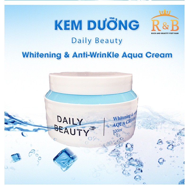 Kem Cấp Ẩm AQUA - DAILY BEAUTY Chính Hãng, Chống Lão Hóa, Kem Cấp Nước, Dưỡng Ẩm Vượt Trội, Giúp Trẻ Hóa Da - NhungStore