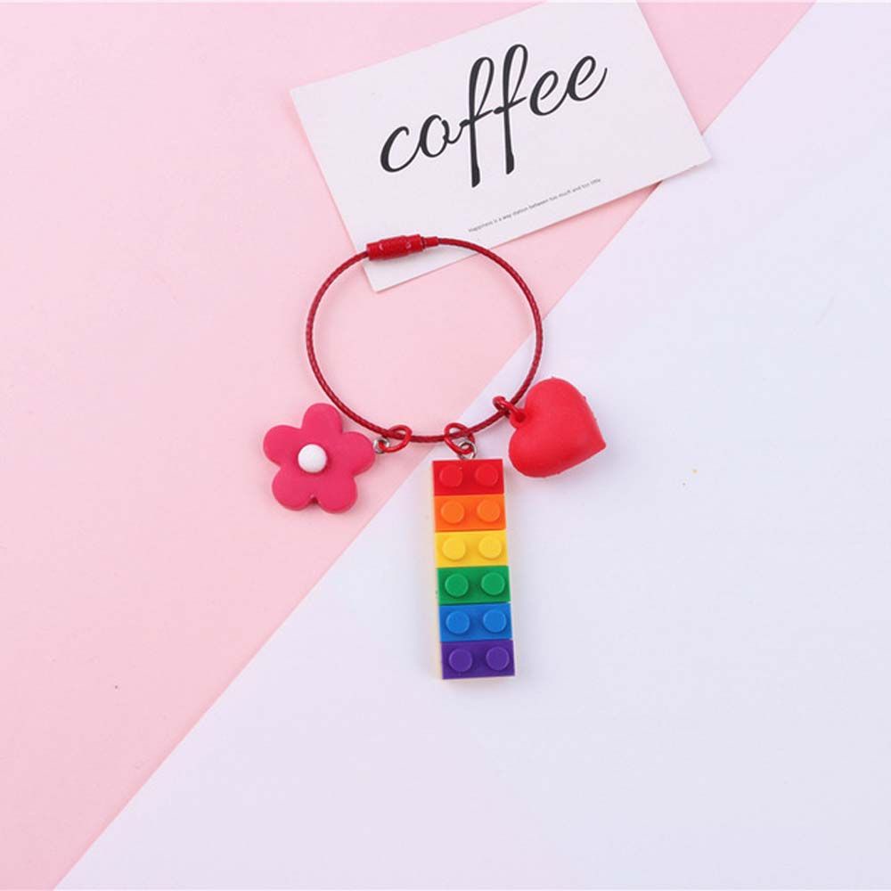 Móc Chìa Khóa Hình Chuông Cầu Vồng Dễ Thương Nhiều Màu Sắc