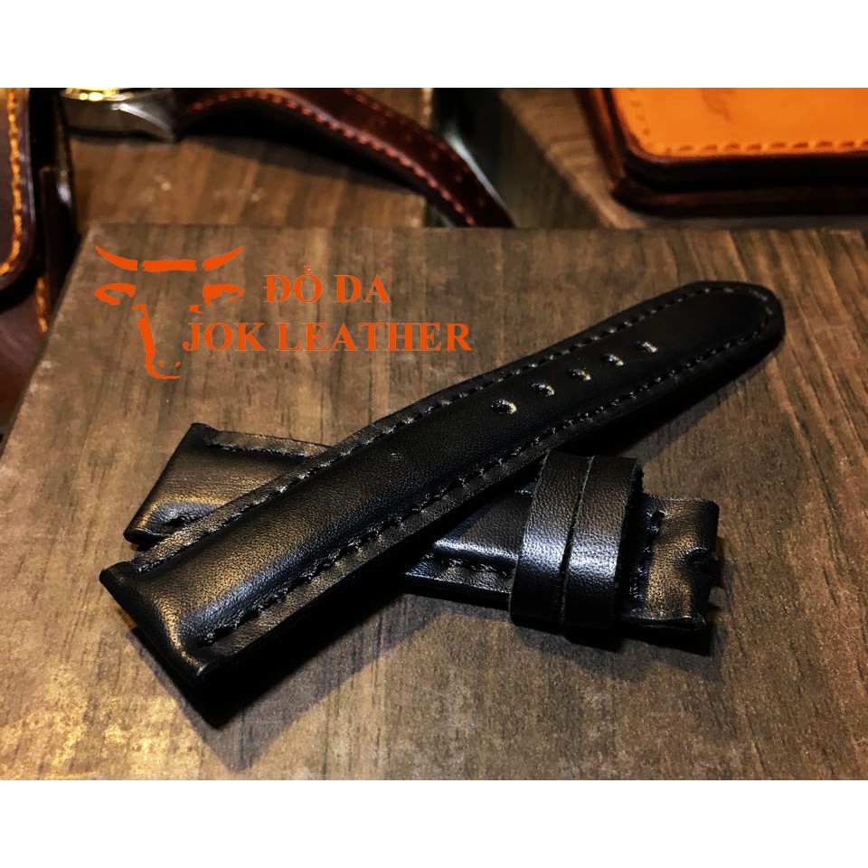 Dây Da Đồng Hồ Jok Leather Màu Đen tặng kèm khóa
