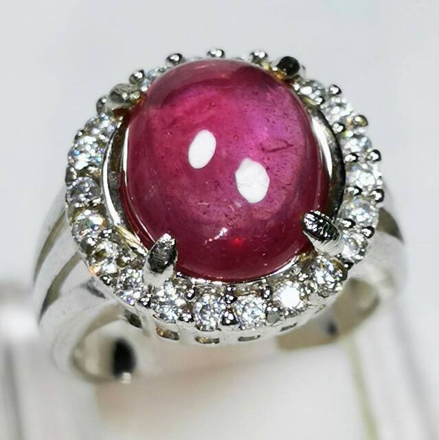 Nhẫn Đính Đá Ruby Tự Nhiên Hình Chim Bồ Câu