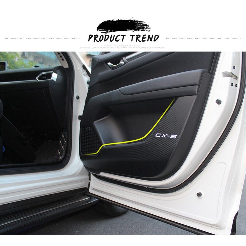 Miếng Dán Bảo Vệ Cửa Xe Hơi Mazda CX-5 CX5 Bằng Sợi Carbon Chống Đá