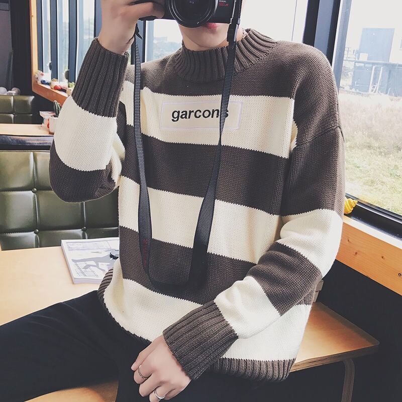 Áo sweater cổ tròn dáng rộng thiết kế rách thời trang thu đông cho nam và nữ
