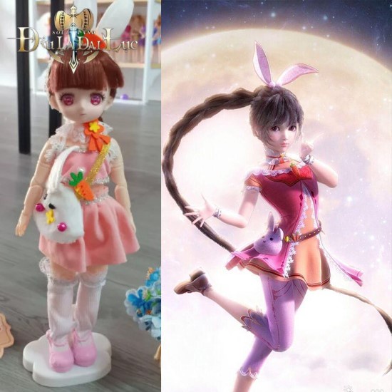 Mô hình Tiểu vũ 9 khớp đấu la đại lục hồn hoàn thỏ trắng vợ đường tam cao 30Cm 1614