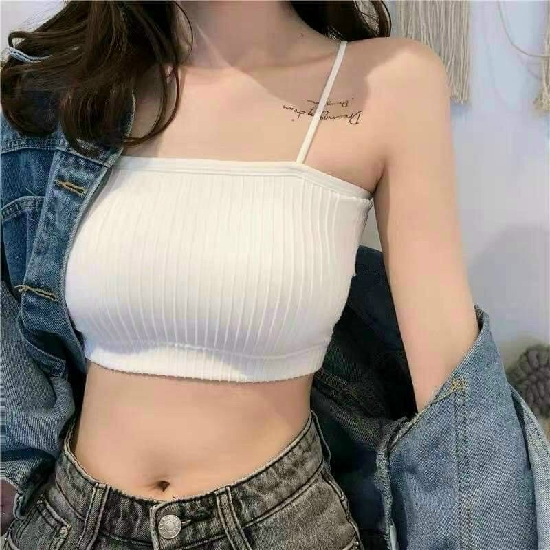 Bra gân có mút ngực