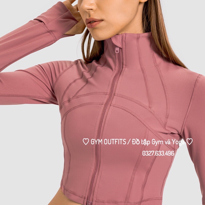 Áo Khoác Tập Gym - Yoga Nữ Lululemon Cropped Define Jacket - Áo Khoác Thể Thao Cao Cấp Mới Nhất Thu Đông 2021