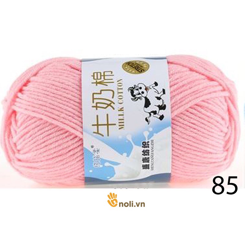 Len milk bò 50g mềm mịn, tơi xốp, nhiều màu dành cho người mới bắt đầu học đan móc khăn áo, thú bông, túi xách (85-91)