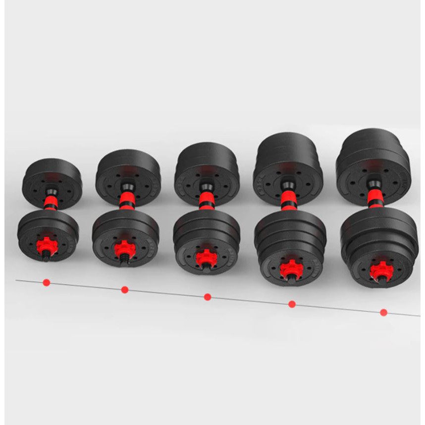 Tạ tập tay đẩy đẩy kết hợp, 40 KG tạ nam nữ tập gym tập thon tay, dụng cụ gym đa năng Deli Fitness Bảo Hành 12 Tháng