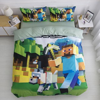 Bộ chăn ga gối minecraft