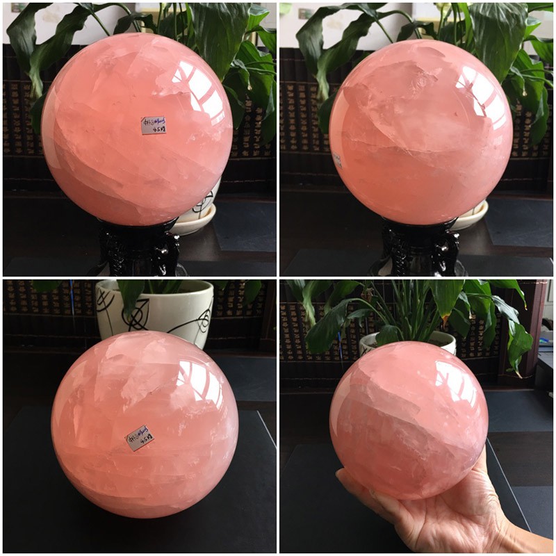 [XẢ KHO Size 1.5kg] Quả Cầu Phong Thủy T.A Hồng mạng THỔ và HỎA nặng 1.5 Kg, Đường Kính 12 cm - Phong Thủy Thành Đô