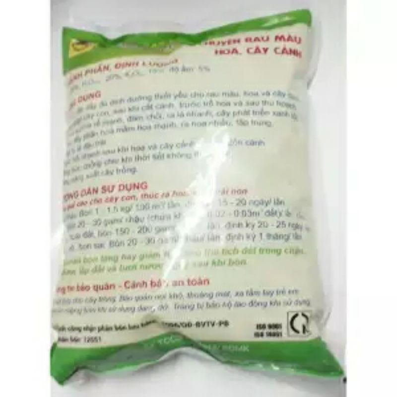 Phân bón đầu trâu NPK 20-20-15 dưỡng hoa,trái, rau màu.1kg