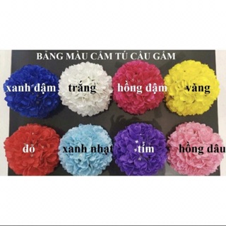 combo 18 bộ nguyên liệu làm hoa tú cầu có chậu