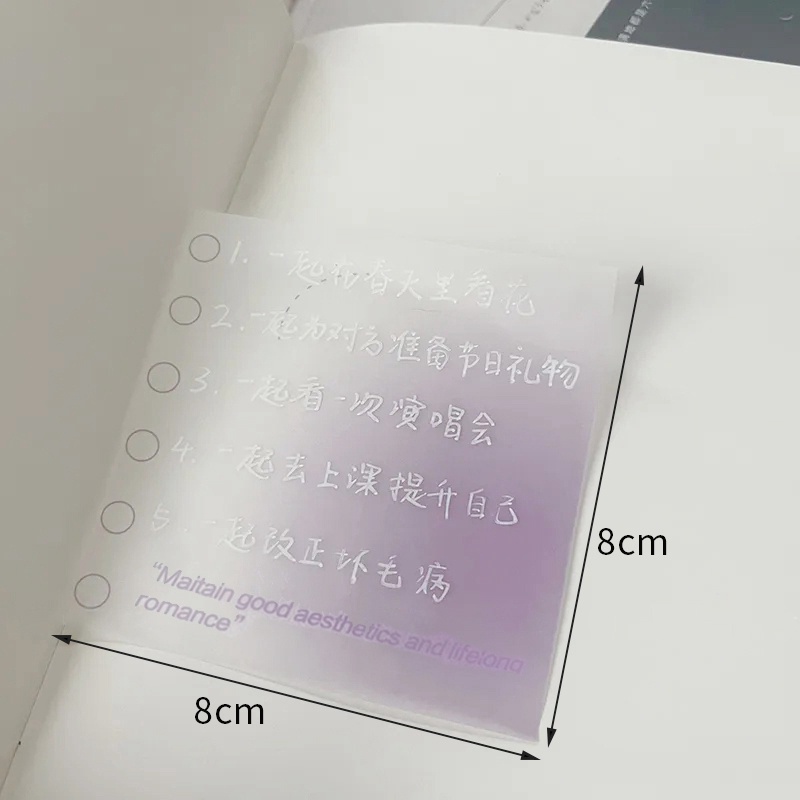 Giấy Dán Ghi Chú Màu Gradient Trong Suốt Cho Học Sinh