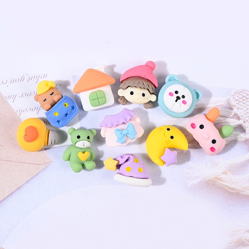 Charm (C485) slime/ Dụng Cụ Charm Trang Trí [Ko Keo &amp; Nút]  Nhiều Hoạ Tiết Dễ Thương