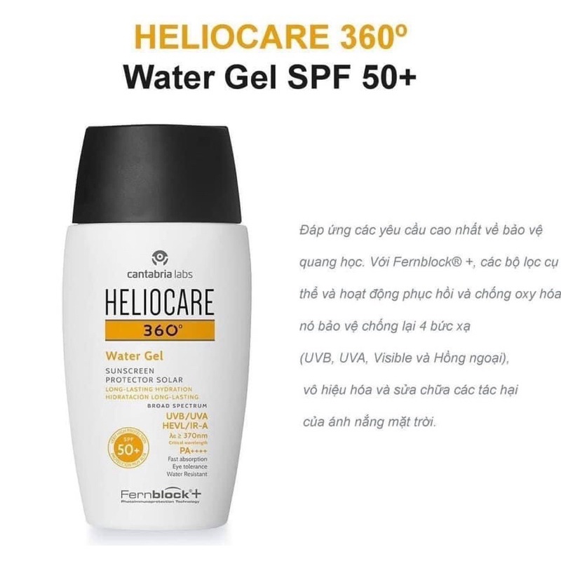 [Trả order] Kem chống nắng Helio Mineral Tolerance và Water Gel 50ml