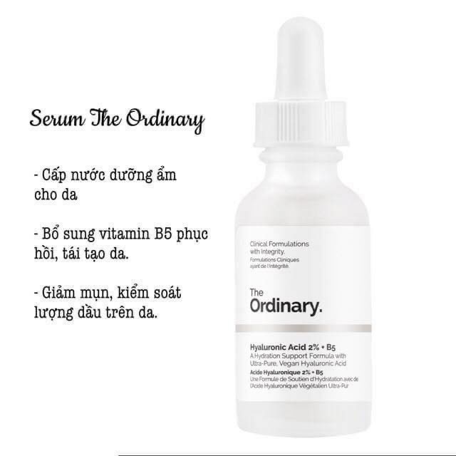 Tinh chất Serum The Ordinary Hyaluronic Acid 2% + B5 cấp ẩm hồi phục da 30ml