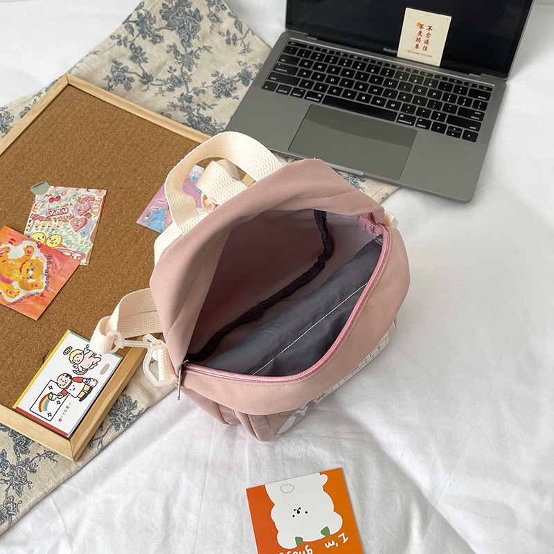 Túi Đeo Chéo Hình Vuông Cỡ Nhỏ Chất Liệu Canvas Thời Trang Cho Nữ