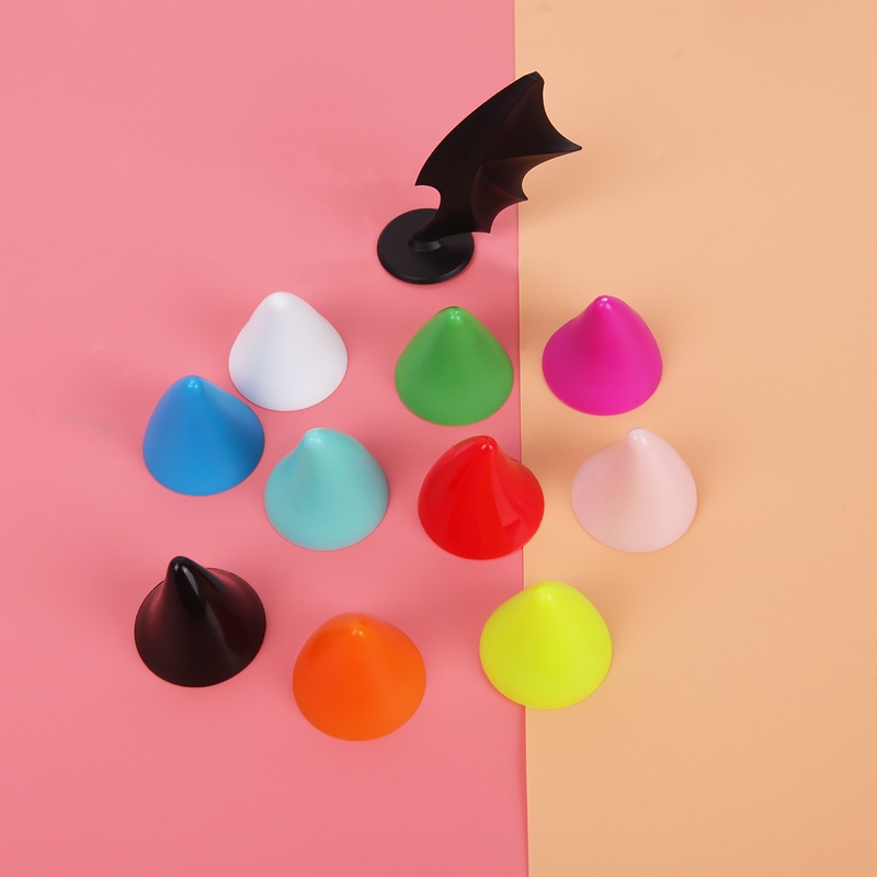 1 Miếng Dán Trang Trí Nón Bảo Hiểm Hình Sừng Quỷ Bằng Silicone Nhiều Màu