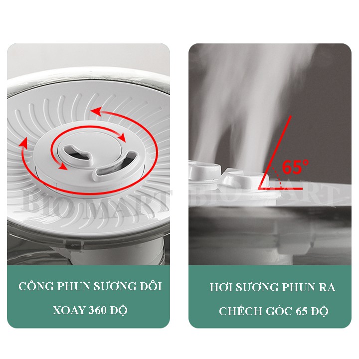 [ CÓ ĐIỀU KHIỂN ] - MÁY PHUN SƯƠNG, TẠO ĐỘ ẨM KHÔNG KHÍ, XÔNG HƠI MẶT – MÁY KHUẾCH TÁN TINH DẦU – BIO119