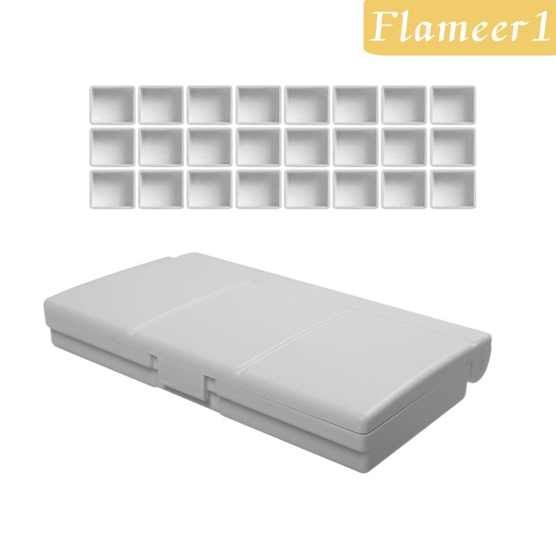 Hộp Nhựa Đựng Màu Nước Đi Du Lịch Có Nắp Đậy Tiện Dụng [Flameameer1]