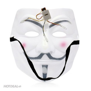 MẶT NẠ HÓA TRANG HACKER anonymous màu trắng (bán sỉ 9k)-d82 4 in 1